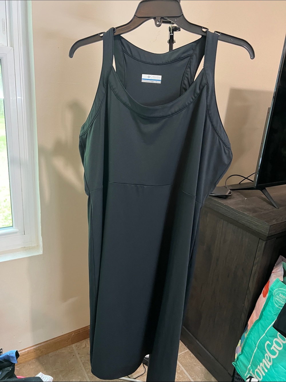 Columbia Black Freezer III cooling Sleeveless Active Maxi Dress 2x